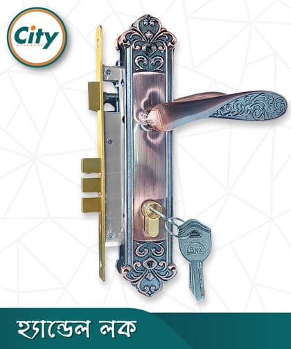 উচ্চ সুরক্ষা স্ট্যান্ডার্ড সাইজের হ্যান্ডেল লক প্রধান দরজার জন্য লক অ্যান্টিক রঙের দরজার লক Door Lock