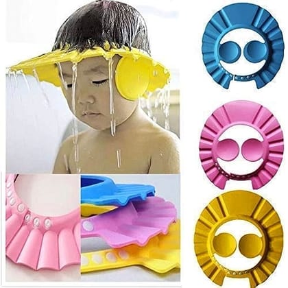 Baby Bathing Shower Cap Hat With Ear Wash Hair Shield