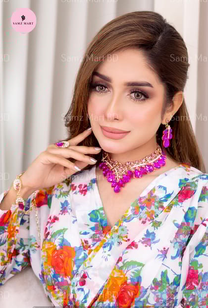 Rose Gold Luxury Party Necklace Set+ Bracelet