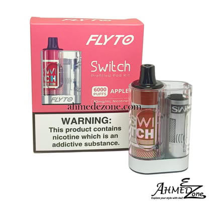 Flyto Switch 6,000‑puff prefilled pod kit (Apple)