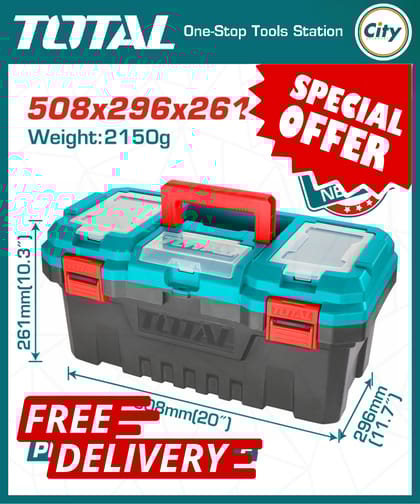 ২০ ইঞ্চি প্লাষ্টিক টুল বক্স TOTAL TPBX0201
