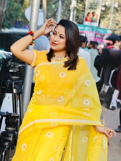 Block Print Sharee with Blouse Piece