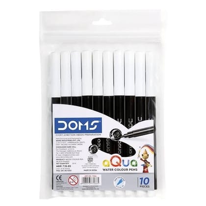 DOMS Aqua Water Colour Pen Black 10pcs