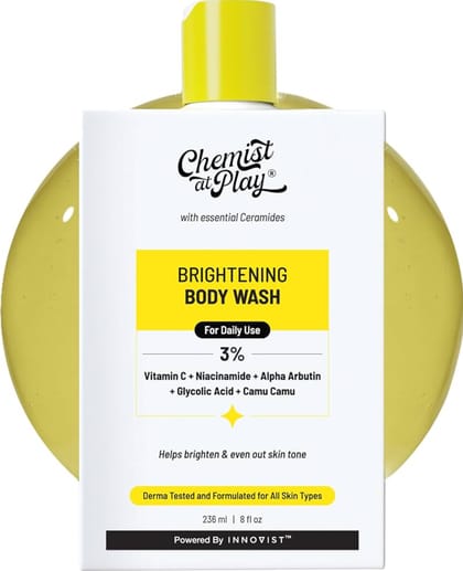 Chemist at Play Brightening Body Wash – 236ml | 30X Vitamin C with Camu Camu & Alpha Arbutin
