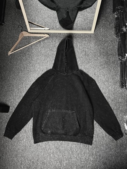 350+ GSM HEAVYWEIGHT ACID WASH BLACK HOODIE🇧🇩🔥