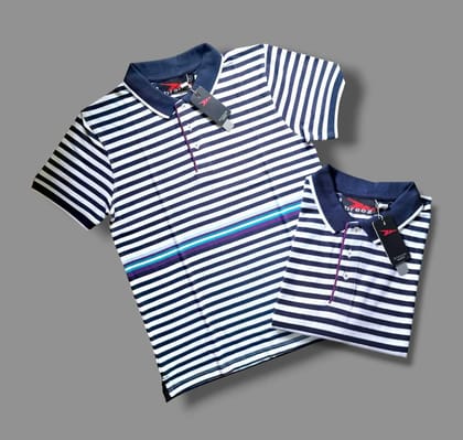 Premium Polo-White & Black 3 Steap