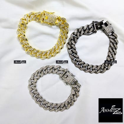 3 piece Combo Trendy Iced Out Bracelet Combo 1