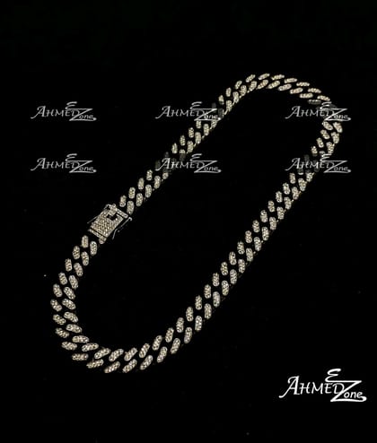Trendy Iced Out Necklace Black Color