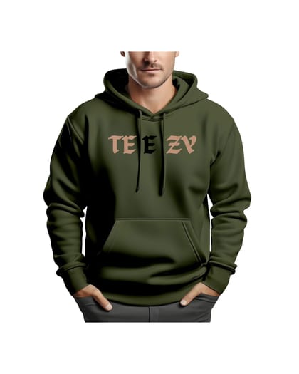 TeeZy Signature Olive Green Hoodie