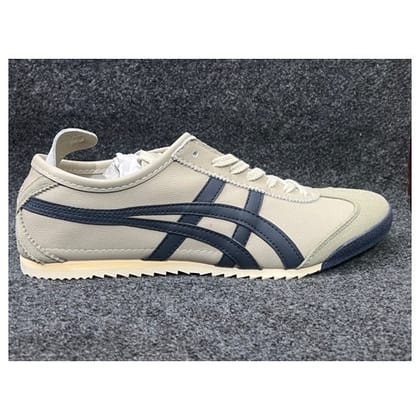 Onitsuka Tiger Deluxe Light Beige Dark Navy Blue Step for Men’s Sneakers