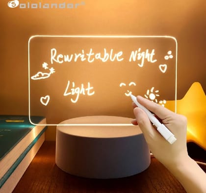 Note Board Creative Led Night Light USB Message Board Holiday Light With Pen Gift