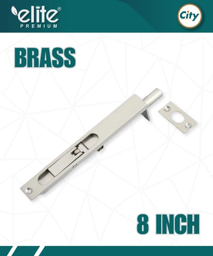 ৮ ইঞ্চি পিতলের ফ্লাশ মাউন্ট টাওয়ার বোল্ট কনসিল ছিটকানি ফোল্ডিং ডোর বোল্ট সিলভার রঙের