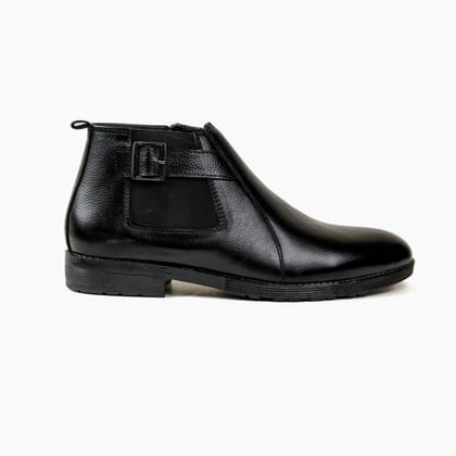 Classic Buckle Black Chelsea Boot
