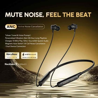 oraimo Necklace 5 Tahsan Tuned Noise Cancellation Wireless Headphone OEB-611