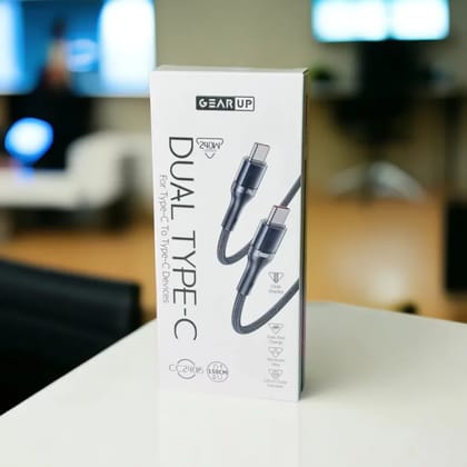GearUP CC24015 Type-C to Type-C 240W PD Fast Charging Cable & Data Cable 1.5m