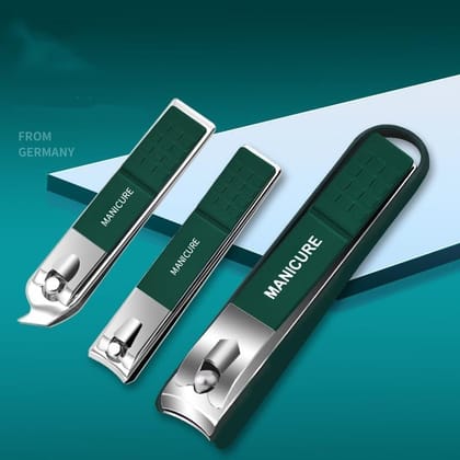 Premium Stainless Steel Nail Clipper Set – Manicure & Pedicure Kit with Leather Case