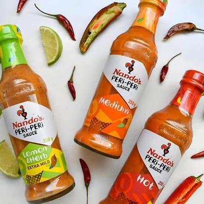Nando’s PERi-PERi Sauces – 250g Bottles (Imported)