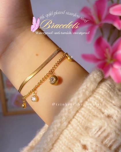 Dual layer stone bracelet TB15