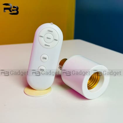 B22 to E27 LED Lamp Holder with Wireless Remote & Timer