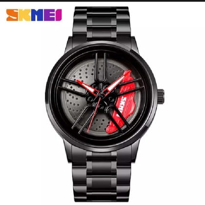 Skmei 1787 Rotation Wheel Creative Fashion Men's Stainless Steel Clock - Very Comfortable And Fashionable, Easy To Clean