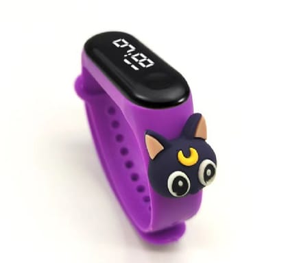 Top Ten Super Hero and Heroine Cartoon Character Digital Waterproof LED Kids Watc...