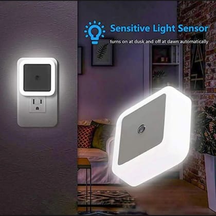 Auto On/Off Mini Wall LED Night Light | Illuminate Your Bedroom with Convenient Nightlight