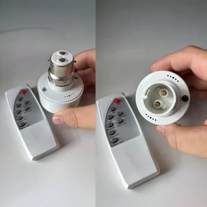 Smart B22 to B22 IR Lamp Holder with Wireless Remote & Timer