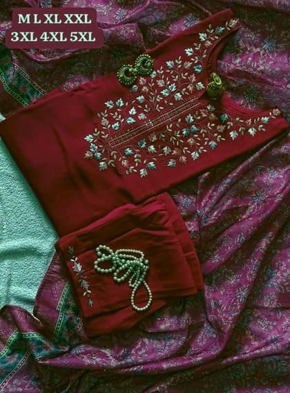 🌸কামিজ: রিয়ন কটন / 🌸সালোয়ার: বাটার সিল্ক / 🌸ওড়না: হাফ সিল্ক প্রিন্ট করা পাঁচ হাত।