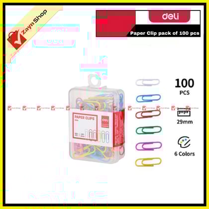 Deli Color Paper Clip Gems clip  Pack of 100 pcs