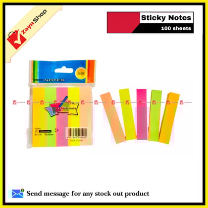 Index Tab Sticky Notes 5 Colors 100 Sheets