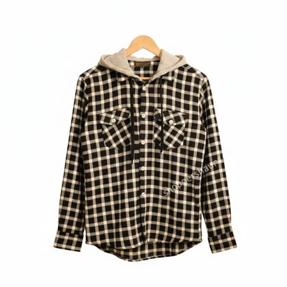 Premium Hooded check shirt for winter 002