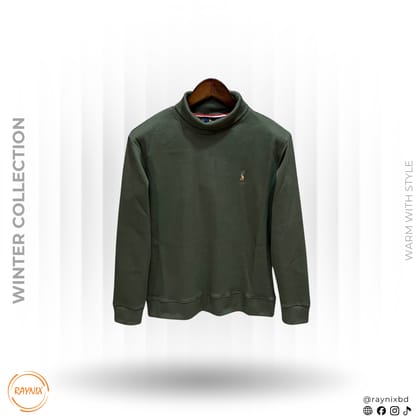 POLO RALPH LAUREN Winter Collection Turtle Neck Sweatshirt – Olive Green