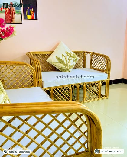 Cane sofa 2 seat without Foam