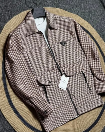 Prada Corduroy Blouson Jacket ( Light brown mix)