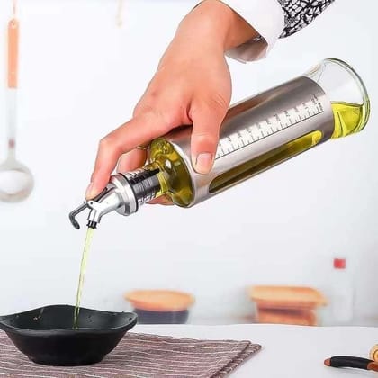 Glass Oil Control Pot 500ml – Healthy & Smart Oil Dispenser