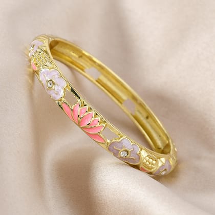 Pink Lotus Bangle