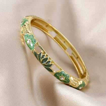 Green Lotus Bangle