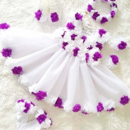 Flower baby dress China tissu + china sattin