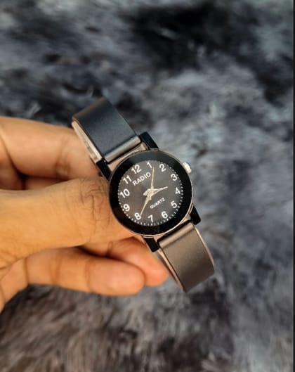 Black Belt Stylish New Ladies Watch For Girls