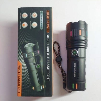 Sanford Super Bright Flashlight – White Laser LED Made in Japan 18650mAh Light