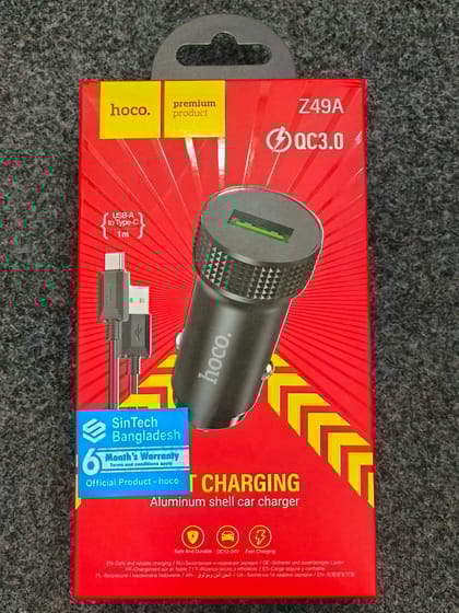 Hoco Z49A Aluminum Shell Car Charger