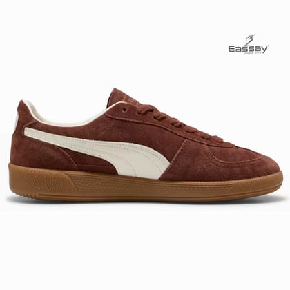 Puma Palermo in Dark Brown and White