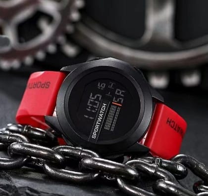 Digital Sports Watch for Men and Boys (Red)