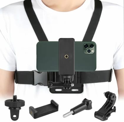 DJI Osmo Action, Insta360 chest mount mobile holder,