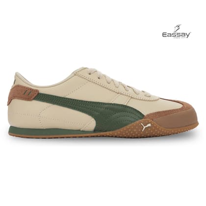 Puma Bella UT sneaker in a beige, green, and brown colorway