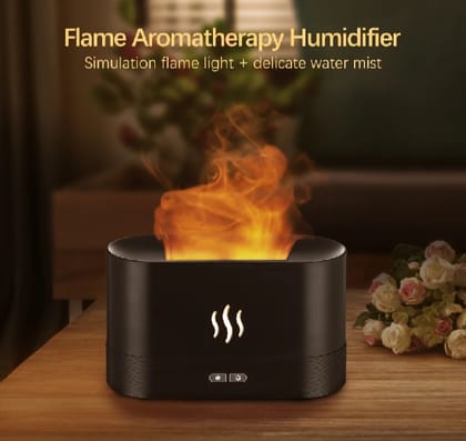 9 Flame Effect Air Humidifier Essential Oil Fragrance Mist Aromatherapy Diffuser With