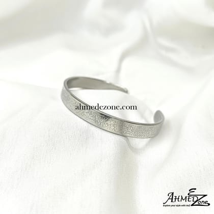 8mm Ayatul Kursi Cuff Bracelet (Silver edition)