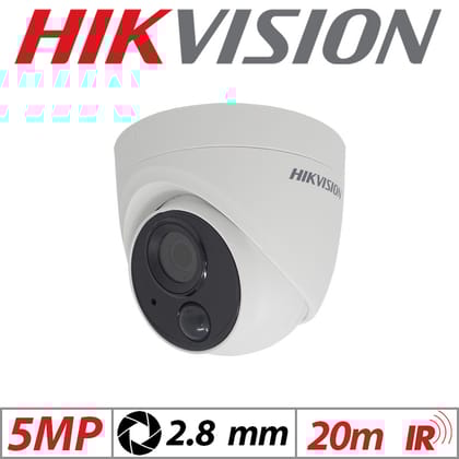 HIKVISION DS‑2CE71H0T‑PIRLO – 5 MP PIR Fixed Turret Camera