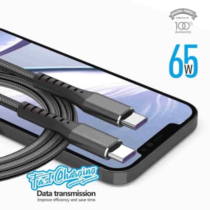 Moxx MDC-11C PD 65W Type-C to Type-C Fast Charging Braided Data Cable