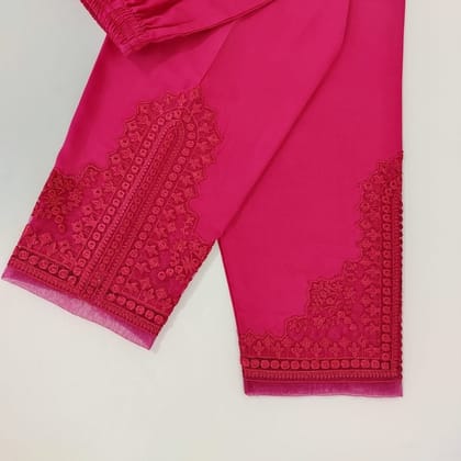 Deep Pink Premium Salowar Pant | Shating Cotton Linen Fabric | Soft & Stylish